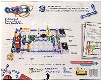 Snap Circuits Classic SC-300 Electronics Exploration Kit | Over 300 Projects | Full Color Manual Parts | STEM Educational Toy for Kids 8+ 2.3 x 13.6 x 19.3 inches