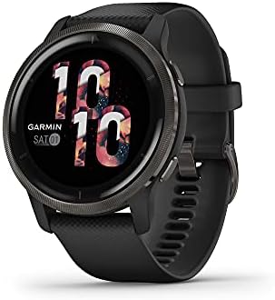 Garmin Venu 2, GPS Smartwatch with Advanced Health Monitoring and Fitness Features, Slate Bezel with Black Case and Silicone Band , 27.9 mm (Renewed)