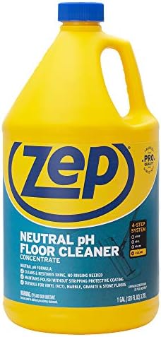 Zep Neutral pH Floor Cleaner. 1 Gallon (Case of 4) - ZUNEUT128 - Concentrated Pro Trusted All-Purpose Floor Cleaner
