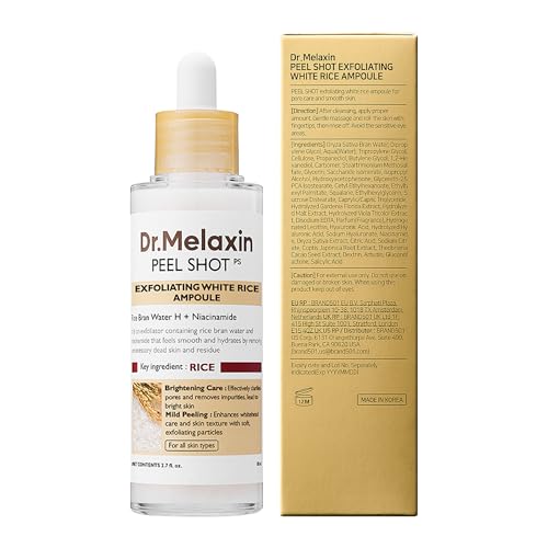 Peel Shot Glow White Rice Peeling Ampoule, Soft Exfoliating Face and Body Scrub Dead Skin Cells Remover for All Skin Types korean skin care 80ml