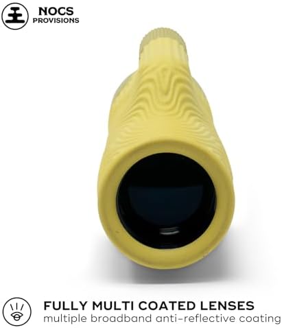 Nocs Provisions Field Tube 8x32 Waterproof Monocular, 8X Magnification Telescope, Bak4 Prism, Wide Field of View for Bird Watching, Backpacking & Wildlife Viewing - Banana Slug Yellow