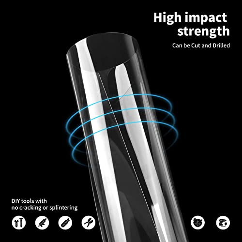 Art3d 10-Pack of 12Γ16" PET/Plexiglass Sheets, Transparent Clear Flexible Plastic Sheet Panels for Craft, Picture Frames, Sign Blank, DIY Display Project