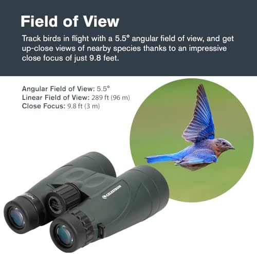 Celestron - Nature DX 12x56 Binoculars – Powerful and Bright for Long-Range Viewing – 56mm Objective Lenses – 12x Magnification – Fully Multi-Coated – Waterproof and Fogproof – Tripod Adaptable