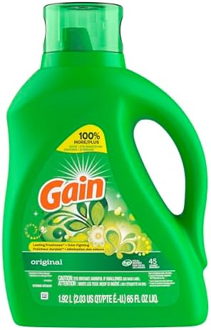 Gain Laundry Detergent Liquid Soap Plus Aroma Boost, Original Scent, HE Compatible, 90 Loads Total, 65 Fl Oz (Pack of 2), Gain Laundry Detergent, Liquid Laundry Detergent