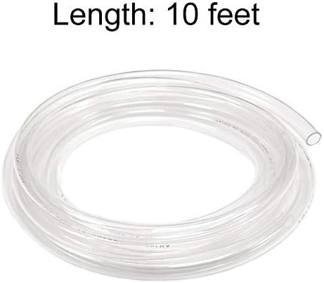 Eastrans 10ft x 1" ID Clear Vinyl Tubing, Flexible Hybrid PVC Tubing Hose, Lightweight Plastic Tube UV Chemical Resistant Vinyl Hose, BPA Free and Non Toxic
