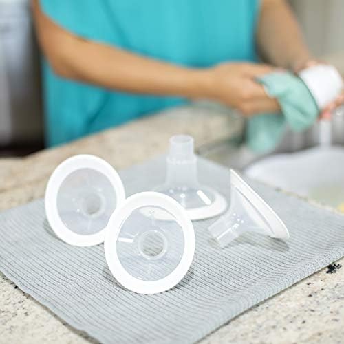 Medela Medela Breast Shields - PersonalFit Flex, 21mm Medela Breast Shield Shaped Around You for Comfortable and Efficient Pumping, Made Without BPA, Pack of 2 Breastshields, Clear, 21mm