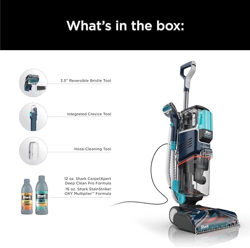 Shark R-EX200 CarpetXpert with Stain Striker, Upright Carpet, Area Rug & Upholstery Cleaner, Navy - Certified (Renewed)