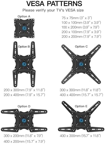 Pipishell Full Motion TV Wall Mount for 26-60 inch Flat or Curved TVs up to 77 lbs, TV Bracket Wall Mount with Articulating Arms, Extension, Tilt, Swivel, Leveling, Max VESA 400x400mm, PIMF7