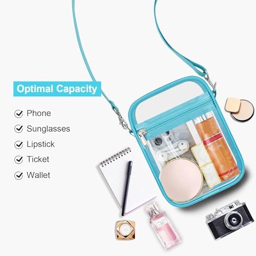 USPECLARE Clear Purse Stadium Approved CrossBody Bag for Men and Women
