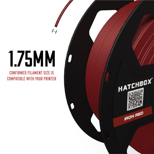 HATCHBOX 1.75mm Eggplant Purple PLA 3D Printer Filament, 1 KG Spool, Dimensional Accuracy +/- 0.03 mm, 3D Printing Filament