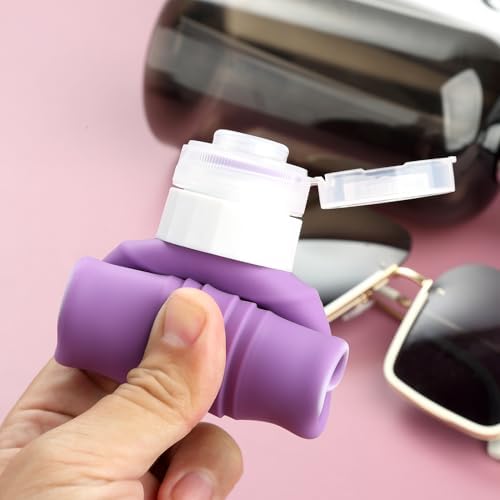 Travel Bottles for Toiletries, Large 6oz Oversize Containers, BPA Free Leak Proof Tubs Refillable Liquid Traveler Accessories with Toiletry Bag for Cometic Shampoo and Lotion Soap (4 Pack)