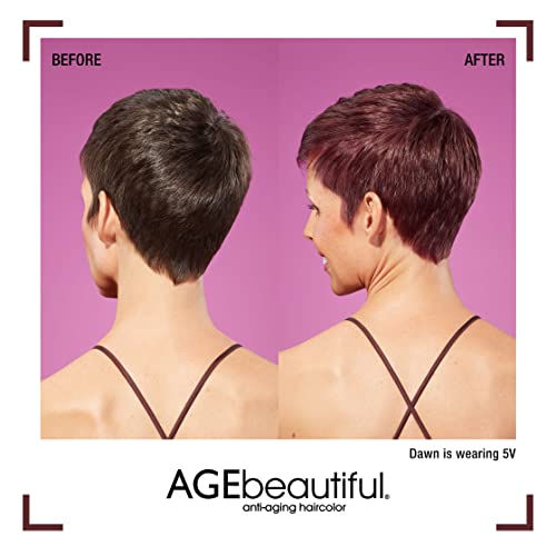 AGE beautiful Permanent Hair Color Dye Liqui Creme | 100% Gray Coverage | Anti-Aging Haircolor | Biotin for Thicker, Fuller Hair | Professional Salon Coloring