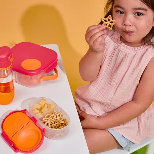b.box Snackbox | Mini Bento Lunch Box with 2 Leakproof Compartments | Ideal for Toddlers, Kids Lunch & Snacks | Fits Whole Piece of Fruit | BPA Free - Ocean Breeze