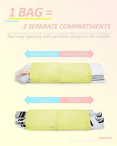 BAGSMART 6 Set Compression Packing Cubes - Lightweight Travel Essentials, Durable Luggage Organizer