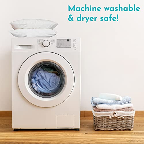 Little Sleepy Head Toddler Pillow with Pillowcase 13x18 - Kids Pillow for Sleeping - Toddler Pillow - Better Neck Support Ergonomic Pillow and Toddler Pillowcase - Best Pillows for Kids (White)