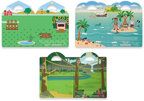 Melissa & Doug Puffy Sticker Play Sets - Safari, Pirate, On The Farm