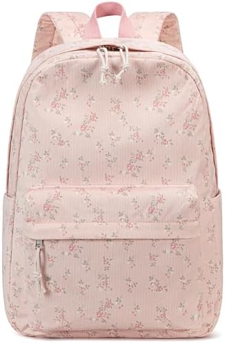 School Backpack for Teen Girls Bookbags Elementary High School Corduroy Laptop Bags Women Travel Daypacks