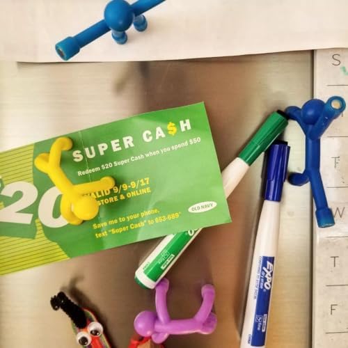 MAGMEN Classic Magnetic Fidget Toy Figures for Kids 3-8 & Toddlers |20 Mix Colors Multipurpose Magnets Set for Travel, Airplane Play, Desk & Stocking Stuffer Gifts.