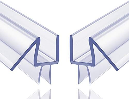 2-Pack Butecare Frameless Shower Door Bottom Seal for Glass Doors – Stop Shower Leaks and Create a Water Barrier (3/8” x 39”)