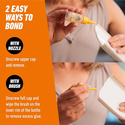 Gorilla Super Glue with Brush & Nozzle Applicator, Clear Glue, 12 Gram (Pack of 24) - All Purpose and Fast Setting for Projects and Repairs