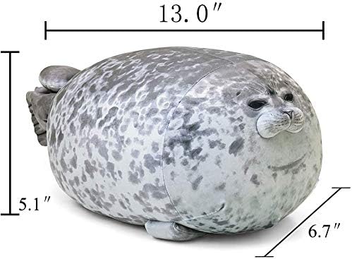 MerryXD Chubby Blob Seal Pillow,Stuffed Cotton Plush Animal Toy Cute Ocean Medium(17.6 in)