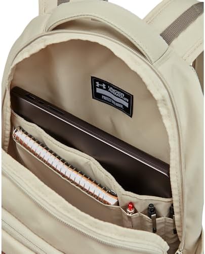 Under Armour Unisex-Adult Hustle 6.0 Backpack, (289) Khaki Base/Khaki Base/Taupe Dusk, One Size Fits Most