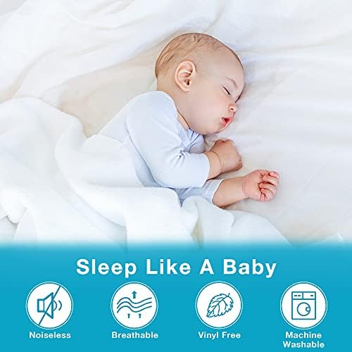 Lunsing Twin XL Mattress Protector for College Dorm, Soft Breathable Waterproof Twin Extra Long Size Mattress Pad Cover, 6-16 inches Deep Pocket, White