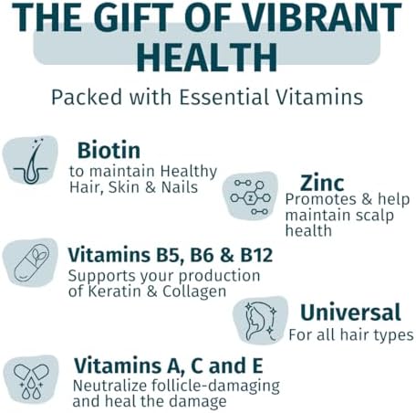 WEEM Hair Skin and Nails Gummies - Supports Healthy Hair - Vegan biotin Vitamins for Women & Men Supports Faster Hair Growth, Stronger Nails, Healthy Skin, Extra Strength (1)
