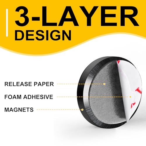 DIYMAG Strong Magnets 200Pcs 0.47x0.12Inch Fridge Refrigerator Magnet for Crafts with Adhesive Backing Magnetic Small Black Button Ceramic Circle Craft Round Heavy Duty Adhesive Neodymium Whiteboard
