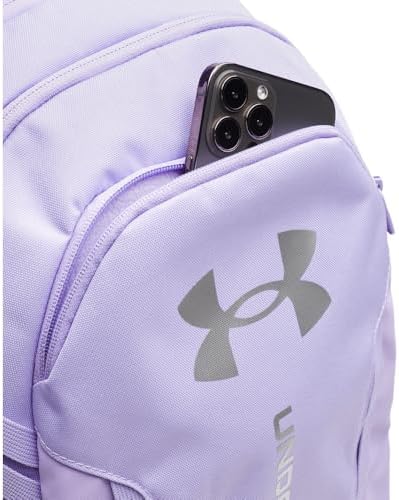 Under Armour Unisex Hustle 6.0 Backpack, (538) Transparent/Transparent/Metallic Silver, One Size Fits Most