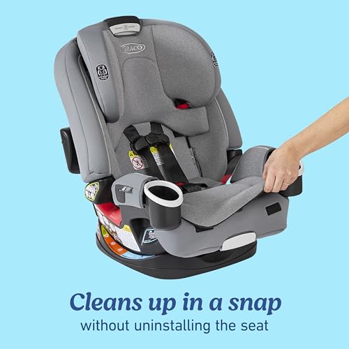 Graco 4Ever DLX 4-in-1 Car Seat, Charlie | Infant to Toddler Car Seat, with 10 Years of Use | Rear-Facing, Forward-Facing and Booster Modes | Safe, Comfortable and Convenient