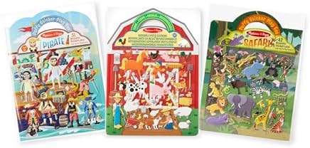 Melissa & Doug Puffy Sticker Play Sets - Safari, Pirate, On The Farm