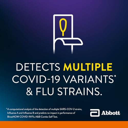 BinaxNOW™ COVID-19/Flu A&B Combo Self Test, Reliable COVID/Flu Home Test With 15 Minute Results, 4 Tests