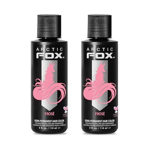 Arctic Fox Semi-Permanent Hair Dye, Vegan & Cruelty-Free, Pastel Pink Frosé, Ammonia-Free, Conditioning Color for All Hair Types, Long Lasting, 4 Fl Oz (Pack of 2)