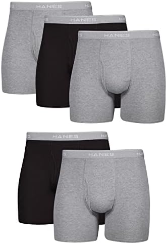 Hanes Men's Boxer Briefs, Cool Dri Moisture-Wicking Underwear, Cotton No-Ride-up for Men, Multi-Packs