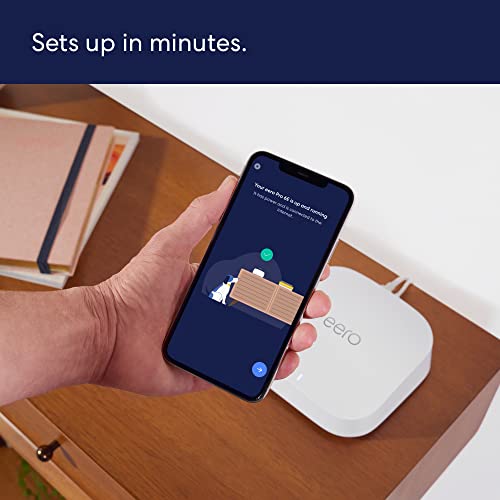 Amazon eero Pro 6E mesh wifi router - Supports internet plans up to 2.5 Gbps, Coverage up to 2,000 sq. ft., Connect 100+ devices, 1-pack