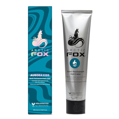 Arctic Fox Semi-Permanent Hair Dye, Aurora Kiss Blue, Vegan & Cruelty-Free, Ammonia-Free, Conditioning Formula, Vibrant Color for All Hair Types, 5.6 Fl Oz (Pack of 2)