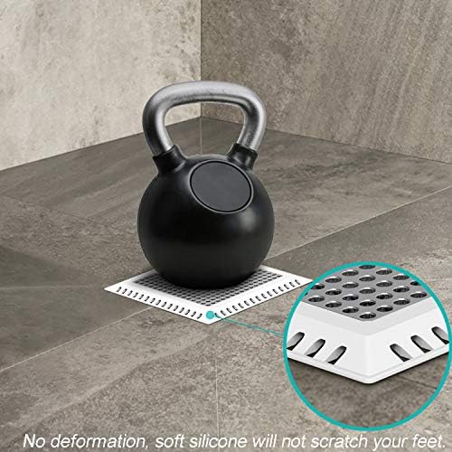 Shower Drain Hair Catcher/Drain Strainer/Shower Drain Cover for Bathroom Floor Drain, Stainless Steel and Silicone (Patented Product)