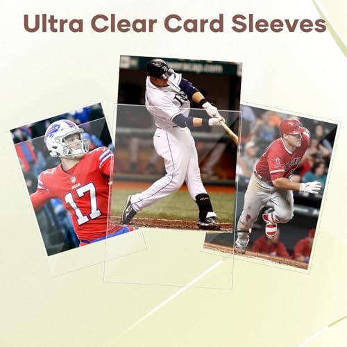 5000 Counts Card Sleeves, Clear Penny Sleeves for Trading Cards, Baseball Card Sleeves, Soft Trading Cards Sleeve Fit for MTG, TCG, Baseball Cards, Football Cards, Game Cards