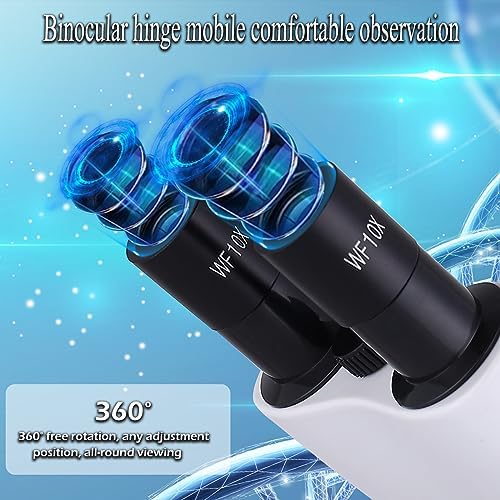 Compound Microscope,40X-2500X Research Class Professional Microscope,WF10x and WF25x eyepieces, Dual LED Lighting and Two-Layer Mechanical Stage,Microscope for Adults…