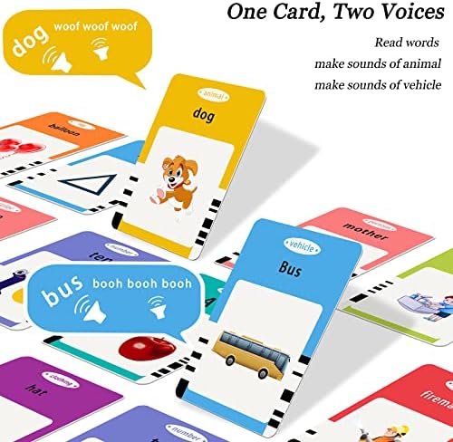 Toddler Learning Toys for 2 3 4 5 Year Old Girls, Autism Sensory Toys for Autistic Children, Speech Therapy Toys, 112 Cards - 224 Sight Words Talking Flash Cards