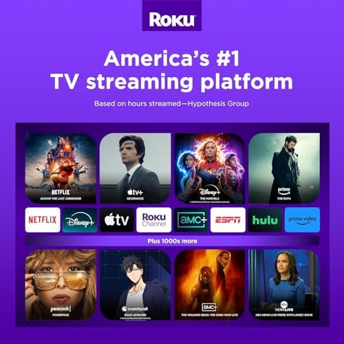 Roku Streaming Stick 4K - HDR & D. Vision Roku Streaming Device for TV with Voice Remote & Long-Range Wi-Fi - Free & Live TV (Renewed)