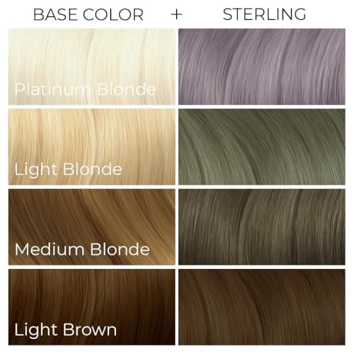 Arctic Fox Semi-Permanent Hair Dye, Vegan & Cruelty-Free, Pastel Silver Toner for Platinum Blonde, Conditioning Formula, Ammonia & Peroxide Free, STERLING, 8 Fl Oz (Pack of 2)
