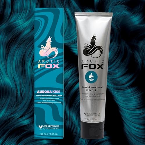 Arctic Fox Semi-Permanent Hair Dye, Aurora Kiss Blue, Vegan & Cruelty-Free, Ammonia-Free, Conditioning Formula, Vibrant Color for All Hair Types, 5.6 Fl Oz (Pack of 2)