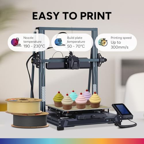 OVERTURE Matte PLA 3D Printer Filament 1.75mm, Matt Surface & Low Warping Filament 1kg Spool (2.2 lbs), Accuracy +/- 0.02 mm, Fit Most FDM Printers (Matte Butter Yellow)