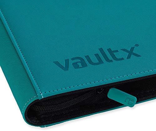Vault X 12 XL Pocket Trading Card Zip Binder - 624 cards, Premium Exo-Tec Album Material, 26 Side-Loading Pages, Folder for Collectible Card Games, Sports, TCG (Teal)