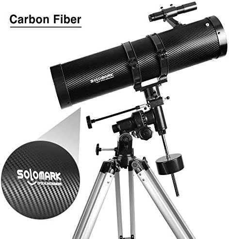 Telescope 130EQ Newtonian Reflector Telescopes for Adults, Professional Telescopes for Adults Astronomy, Comes with 1.5X Barlow Lens Smartphone Adapter & 13% T Moon Filter