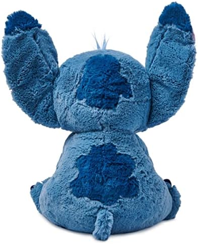 DISNEY STORE Official Stitch Medium Soft Toy for Kids, Cuddly Character with Fuzzy Texture and Embroidered Details, Flexible Floppy Ears, Disney Plushy Suitable for All Ages.