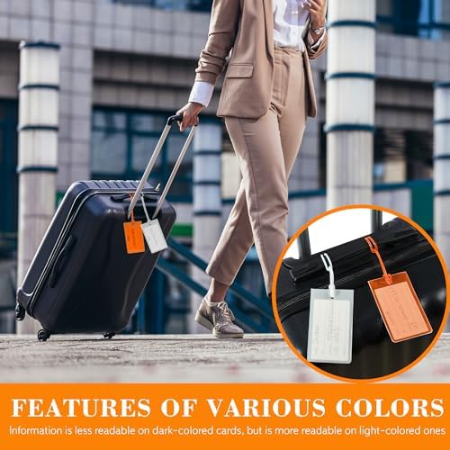 100 Pack Luggage Tags for Suitcases, Airplane Travel Essentials for Flying, International Travel Must Haves, and Luggage Accessories by Sodsay
