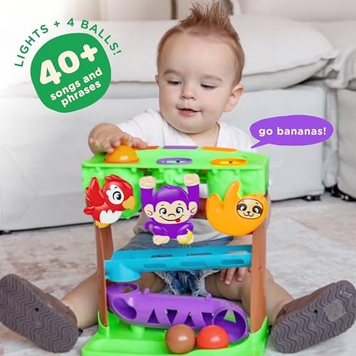 Move2Play, Hungry Jungle Animals, Interactive Toy for 1+ Year Olds, 6 to 12 Months, Baby Toy, 1 Year Old Birthday Gift for Girls, 9-12 Months, 6 7 8 9 10 12+ Months